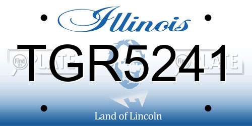 TGR5241 Illinois License Plate