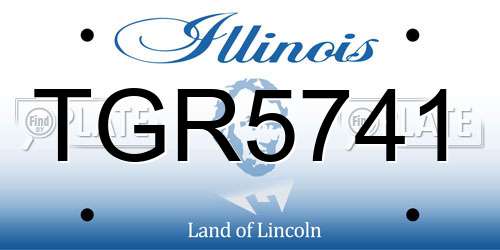 TGR5741 Illinois License Plate
