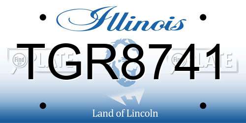 TGR8741 Illinois License Plate
