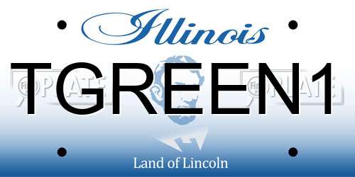 TGREEN1 Illinois License Plate