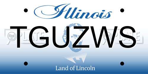 TGUZWS Illinois License Plate