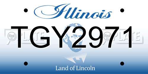 TGY2971 Illinois License Plate