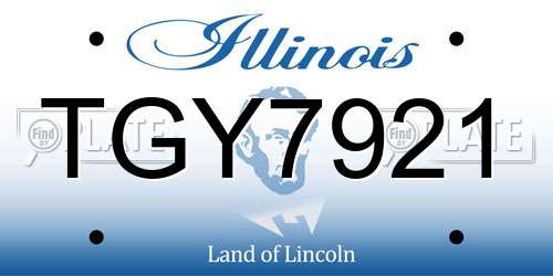 TGY7921 Illinois License Plate