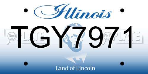 TGY7971 Illinois License Plate