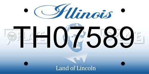 TH07589 Illinois License Plate