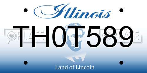 TH0T589 Illinois License Plate