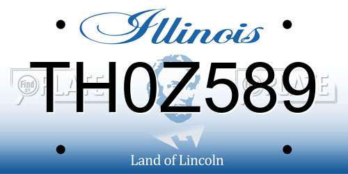 TH0Z589 Illinois License Plate