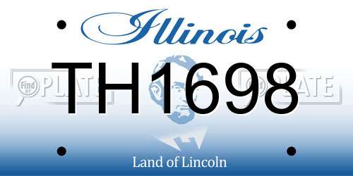 TH1698 Illinois License Plate