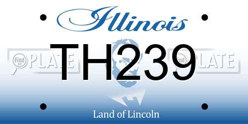 TH239 Illinois License Plate