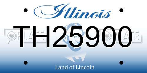 TH25900 Illinois License Plate