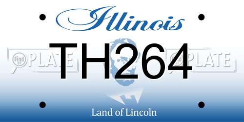 TH264 Illinois License Plate