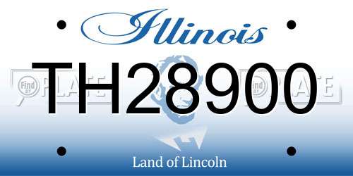 TH28900 Illinois License Plate