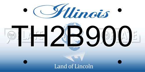 TH2B900 Illinois License Plate