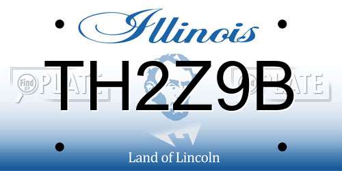 TH2Z9B Illinois License Plate