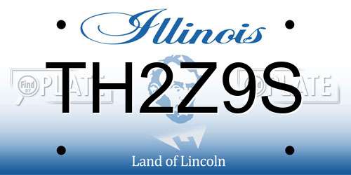 TH2Z9S Illinois License Plate