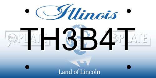 TH3B4T Illinois License Plate