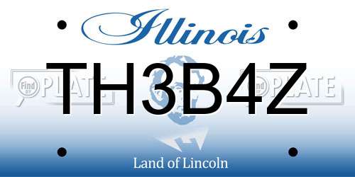 TH3B4Z Illinois License Plate