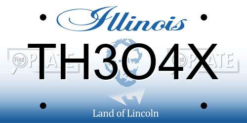 TH3O4X Illinois License Plate