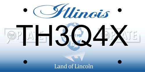 TH3Q4X Illinois License Plate