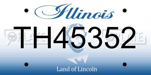 TH45352 Illinois License Plate