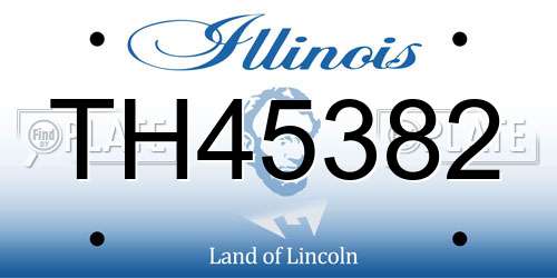 TH45382 Illinois License Plate