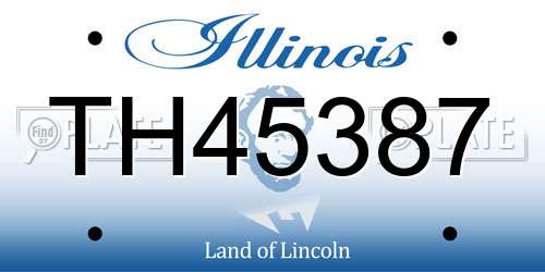 TH45387 Illinois License Plate