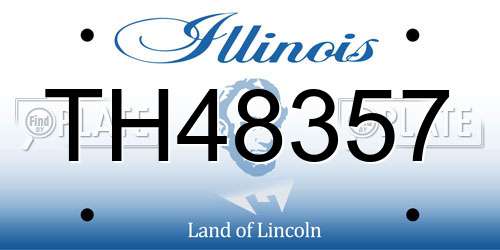 TH48357 Illinois License Plate