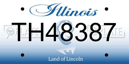 TH48387 Illinois License Plate