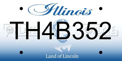 TH4B352 Illinois License Plate
