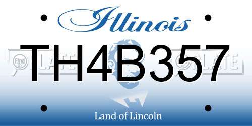TH4B357 Illinois License Plate