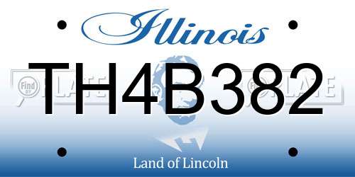 TH4B382 Illinois License Plate