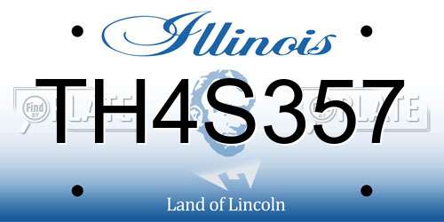 TH4S357 Illinois License Plate