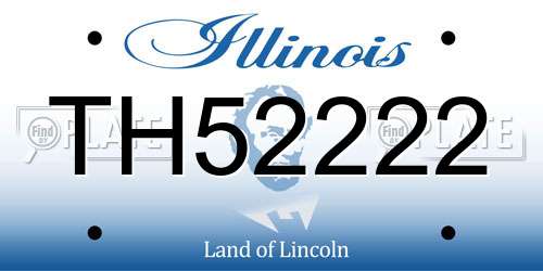 TH52222 Illinois License Plate