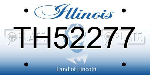TH52277 Illinois License Plate