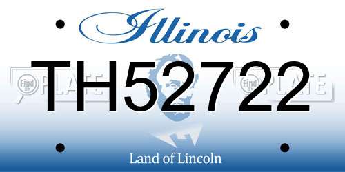TH52722 Illinois License Plate