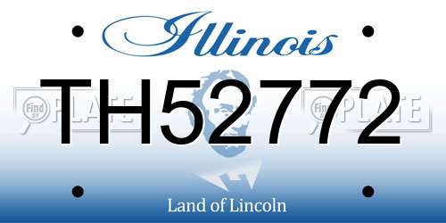 TH52772 Illinois License Plate