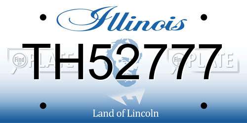 TH52777 Illinois License Plate