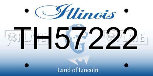 TH57222 Illinois License Plate