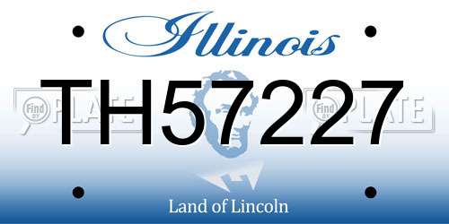 TH57227 Illinois License Plate