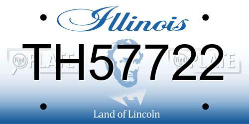 TH57722 Illinois License Plate