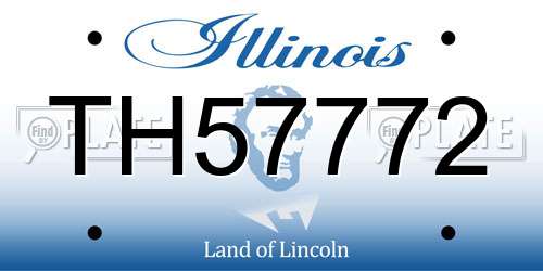 TH57772 Illinois License Plate
