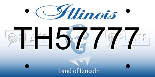 TH57777 Illinois License Plate