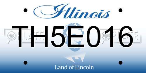TH5E016 Illinois License Plate