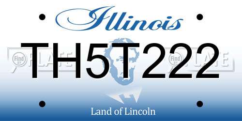 TH5T222 Illinois License Plate