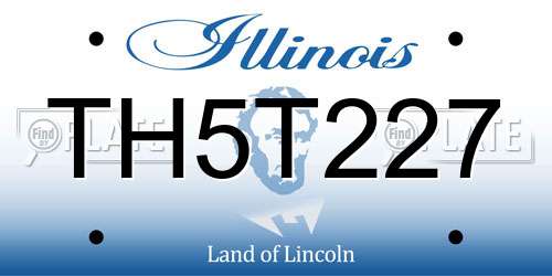TH5T227 Illinois License Plate