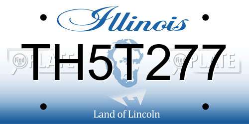 TH5T277 Illinois License Plate