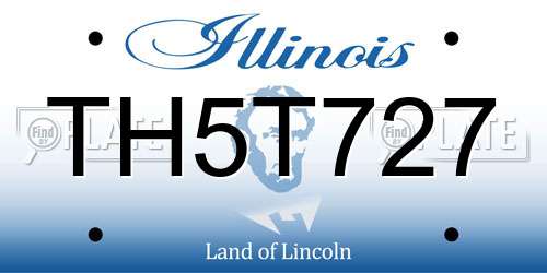 TH5T727 Illinois License Plate
