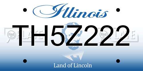 TH5Z222 Illinois License Plate