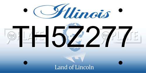 TH5Z277 Illinois License Plate