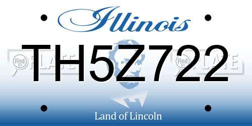 TH5Z722 Illinois License Plate